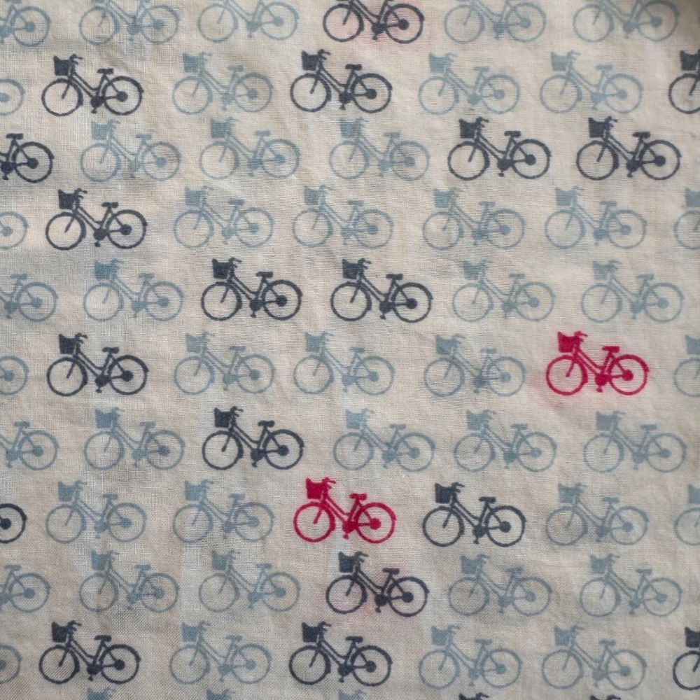 Sonoma Goods for Life Bicycle Print Shirt Womens L White Cotton NWT Novelty - Picture 8 of 8